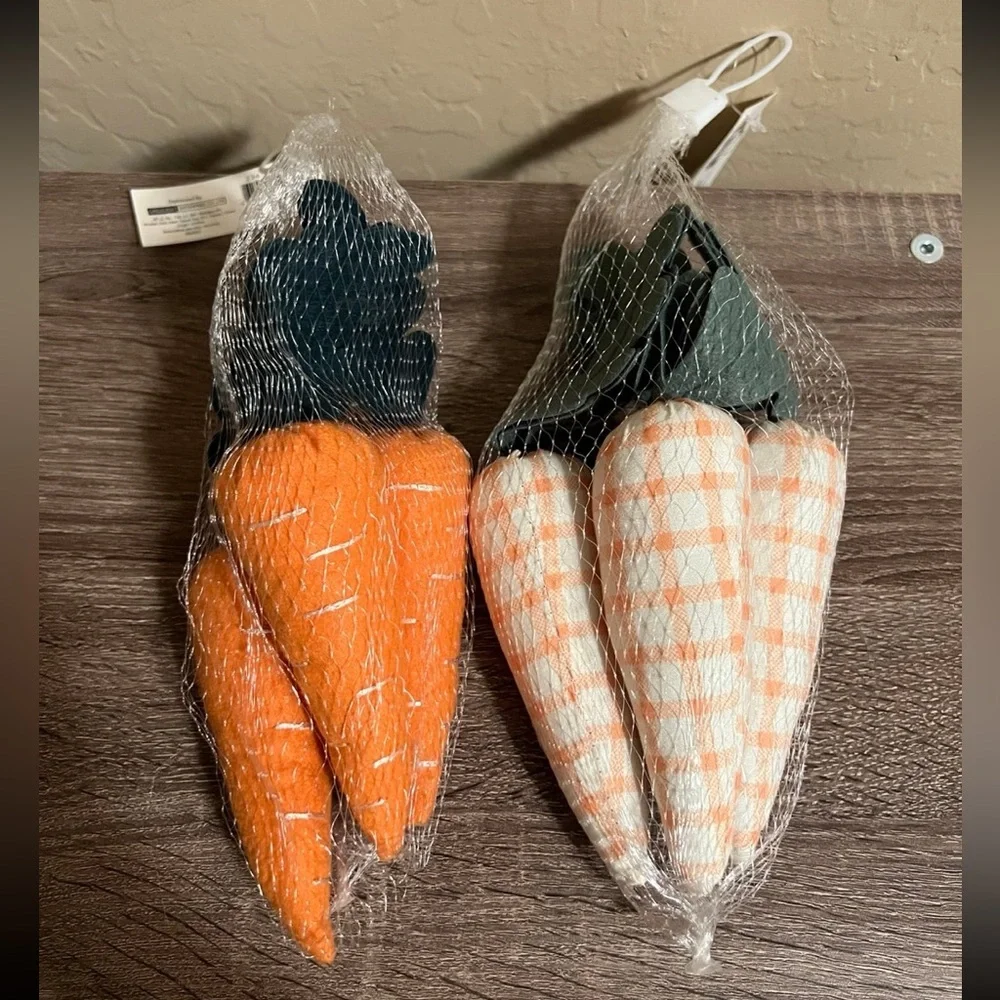 Target Bullseye Fabric Carrots Spring Easter Decor NWT